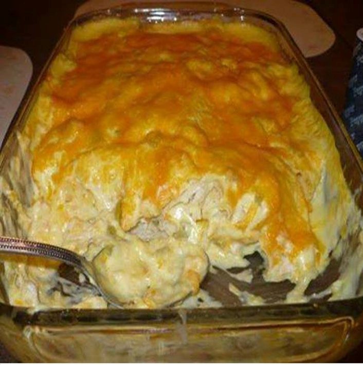 Sour Cream Chicken Enchilada Casserole
