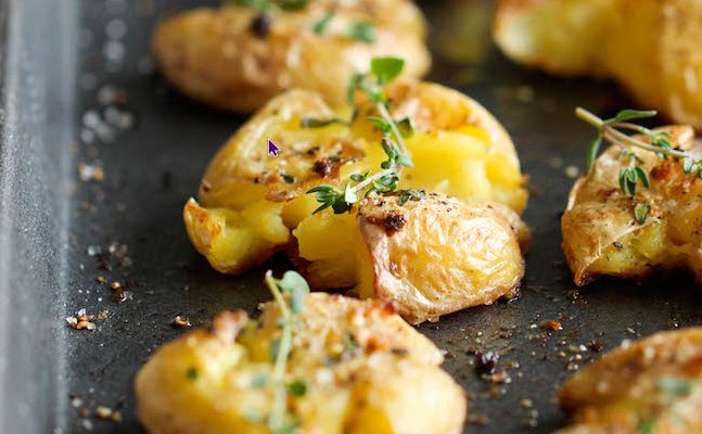 Garlic Smashed Potatoes