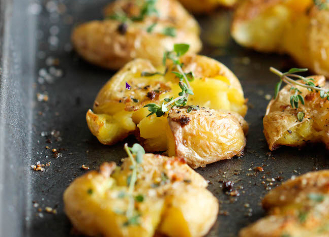 Garlic Smashed Potatoes