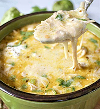 Green Chile Chicken Enchilada Soup